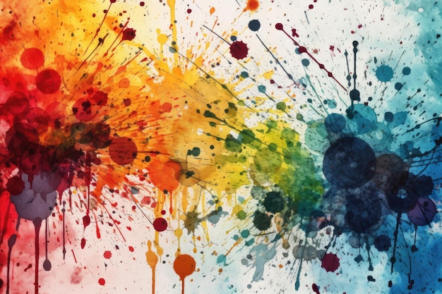 Background with Colored Grunge Splatter Paint