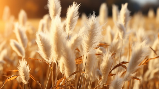 Background with dried pampas grass