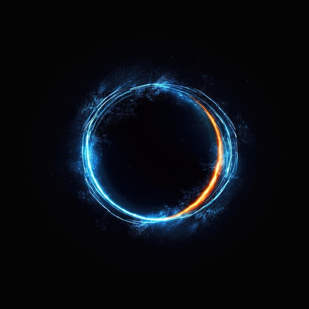 Background with glowing circles Blue energy circle