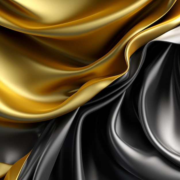 A background with a gold and black fabric.