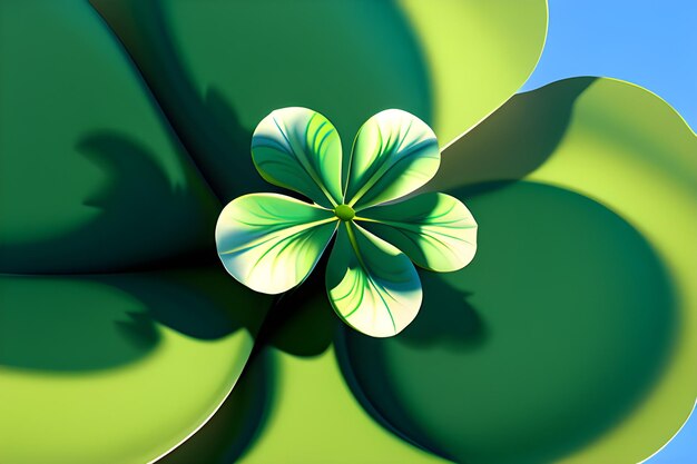 Background with green clover leaves for Saint Patricks day Shamrock fortune symbol Generative AI