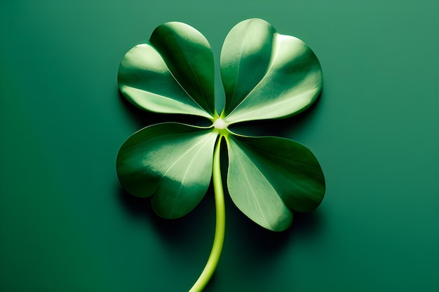 Background with green clover leaves for Saint Patricks day Shamrock fortune symbol Generative AI