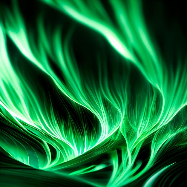 Background with green flame textures