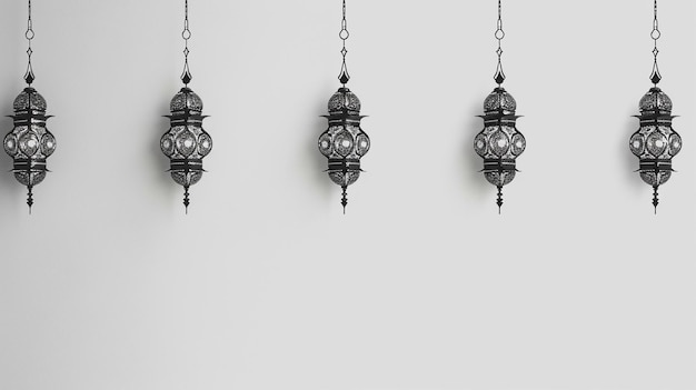 Photo background with islamic lantern ornament