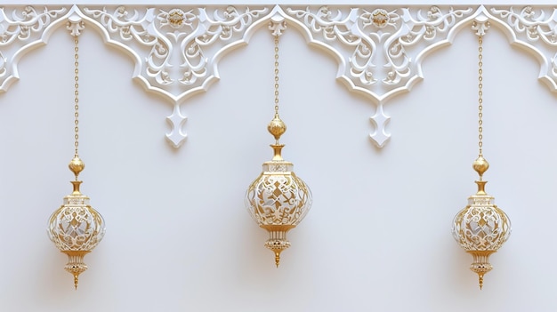 Photo background with islamic ornaments