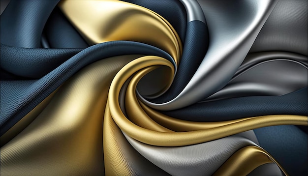 A background with a pattern of gold and silver fabric.