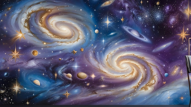 A background with swirls in space