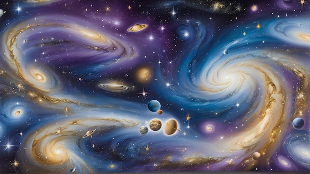 A background with swirls in space