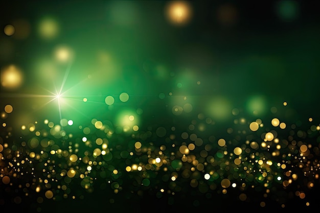 Background with vivid abstract green glitter