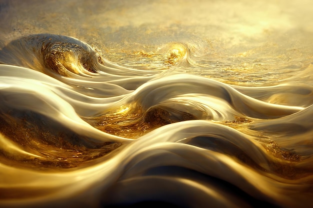 background with waves gold