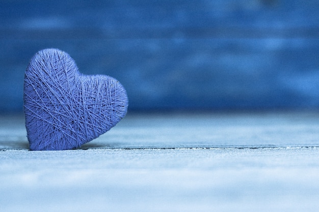 Background with wooden heart, Valentines day