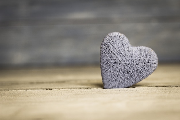 Background with wooden heart, Valentines day