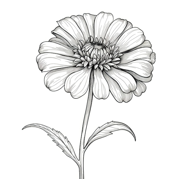 Background Zinnia flower ai generated