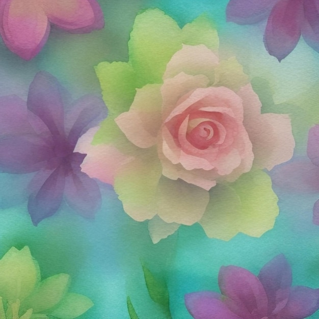 Backgrounds with watercolor effects in pastel colors of flowers