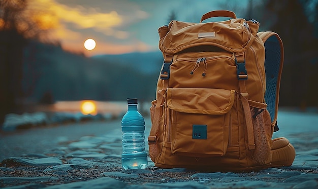 Backpack with Athletic Equipment