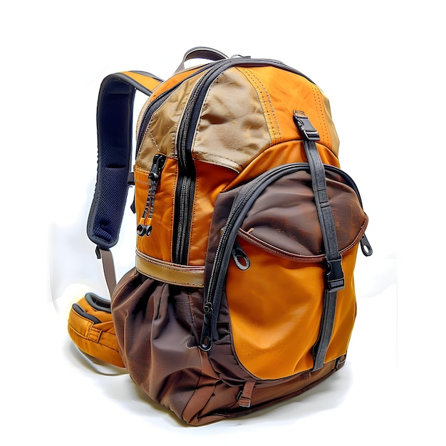 Photo a backpack with a brown bag that says quot backpack quot