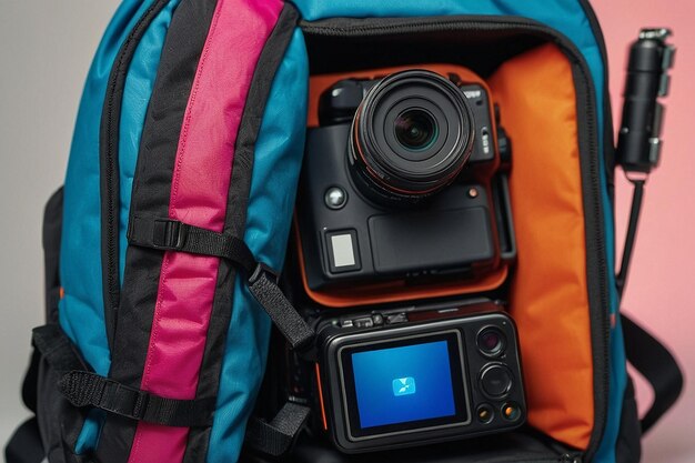 Backpack with technology gadgets