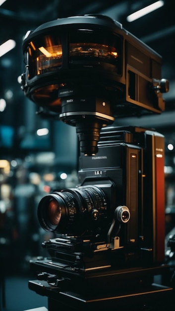 backstage of video production professional video cameras