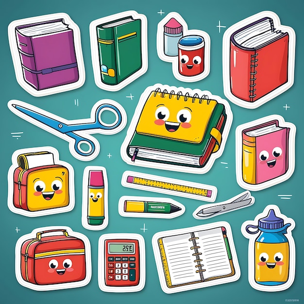 BacktoSchool Animated Stationery Stickers