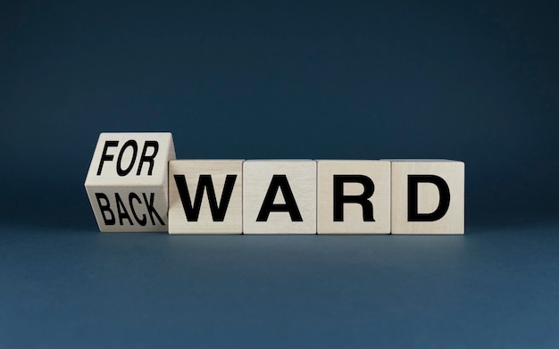 Backward forward Cubes form words Backward forward The concept of choice in business strategies and ways of development