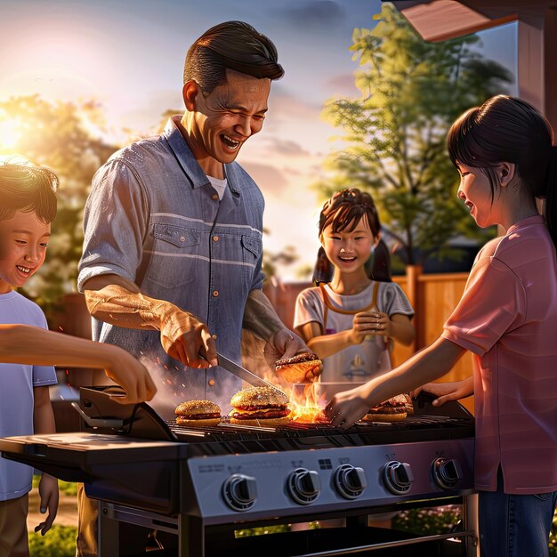 Backyard Barbecue with Dad