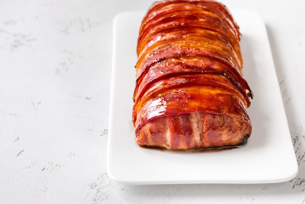 Bacon wrapped Meatloaf