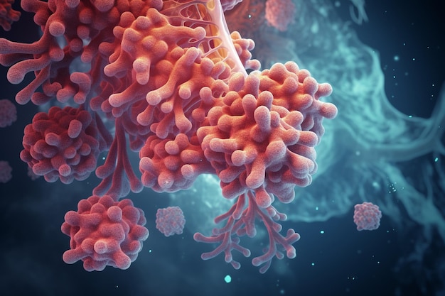 Bacterial pneumonia medical concept