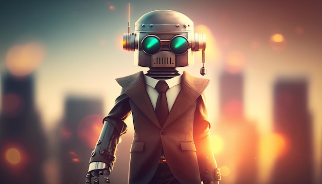 Bad businessman robot Generative AI