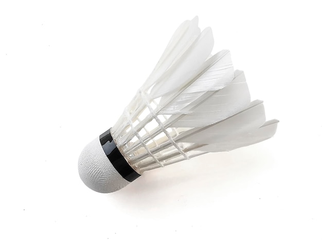 Badminton ball or shuttlecock isolated on white background