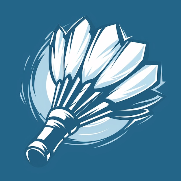 Photo badminton shuttlecock vector logo isolated on background