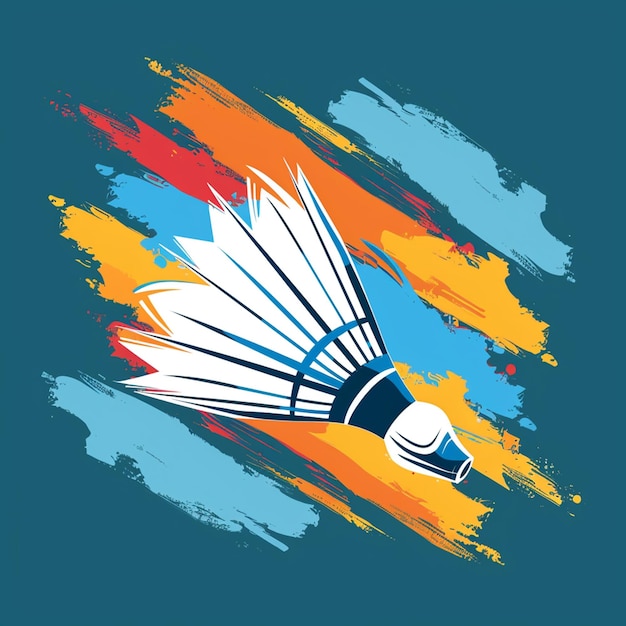 badminton shuttlecock vector logo isolated on background