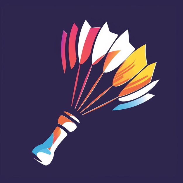 Photo badminton shuttlecock vector logo isolated on background