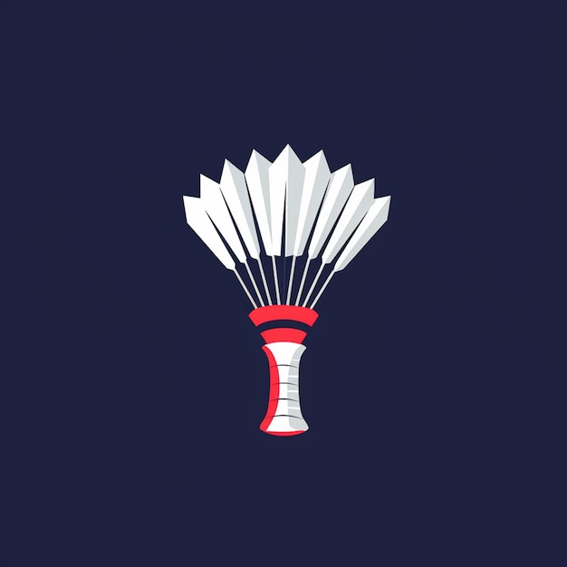 badminton shuttlecock vector logo isolated on background