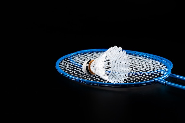 Badminton sport equipment close up