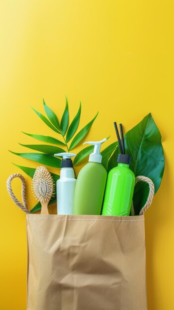 Photo bag filled with ecofriendly products