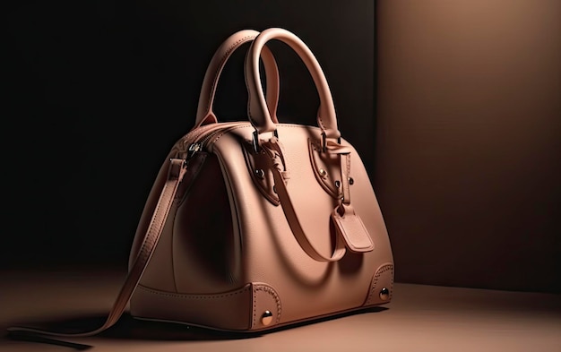 A bag from the brand fendi is shown in a brown background.