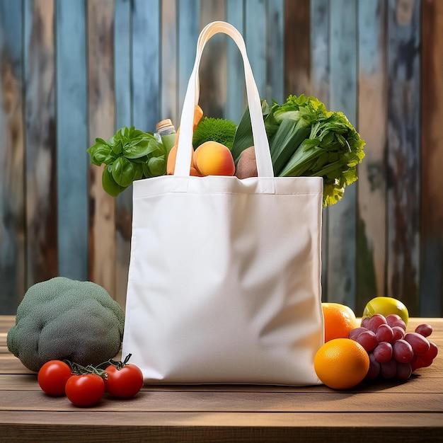 a bag of fruit and vegetables with a bag of eggs and vegetables