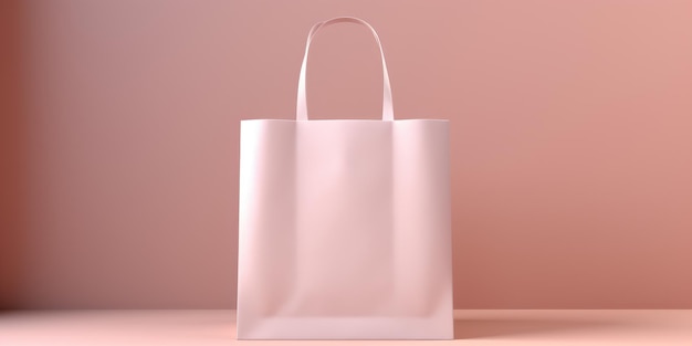 Bag mockup on a light background Place for text High quality photo Generative AI