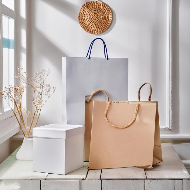 Photo a bag with a blue handle is hanging from a ceiling