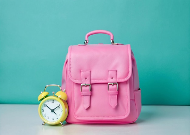 A bag with a clock with a background