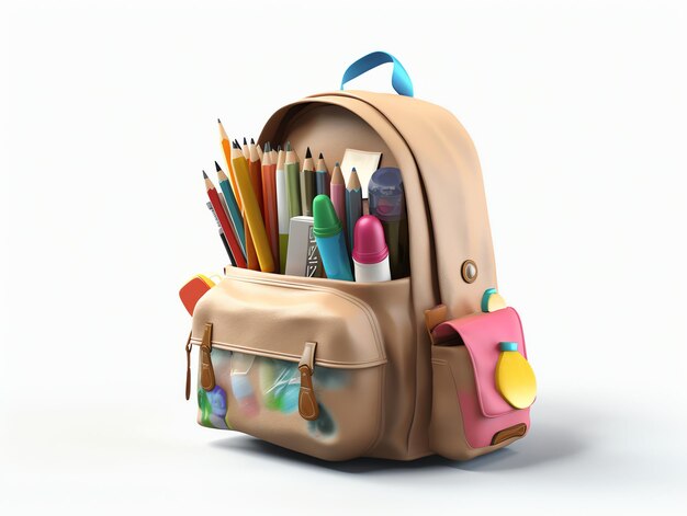 A bag with a pencil case and a pencil case