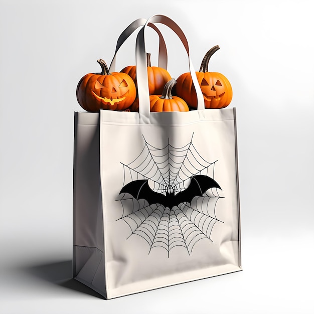 Photo a bag with pumpkins and pumpkins in it