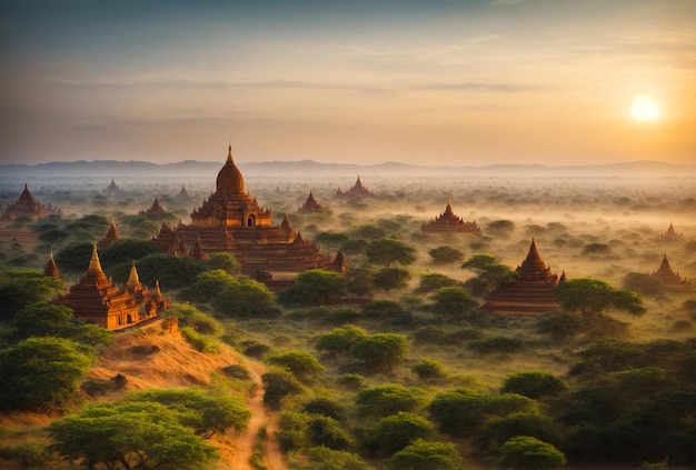 bagan myanmar beautiful lanscape wallpaper