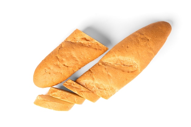 Baguette isolated on a white background