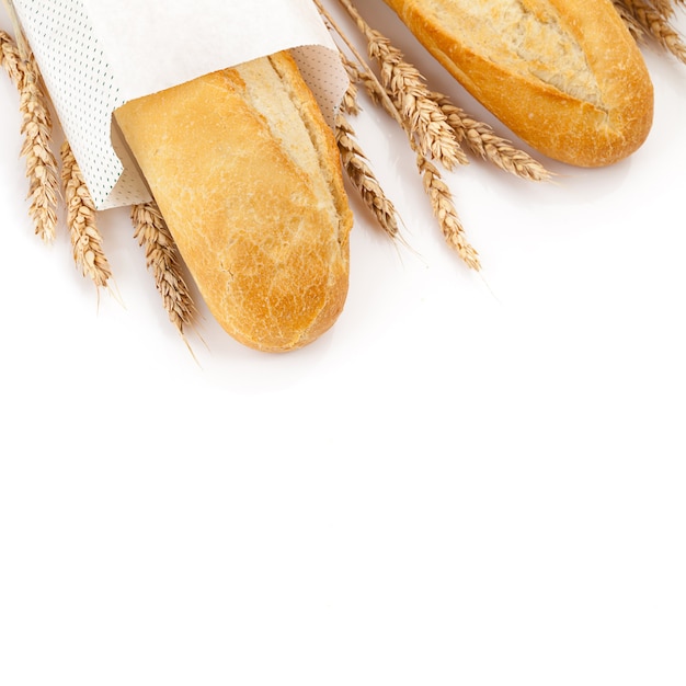 Baguettes isolated over white