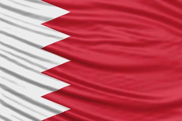 Bahrain Flag Wave Close Up, national flag background