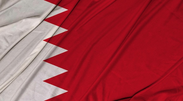 Bahrain realistic 3d textured waving flag