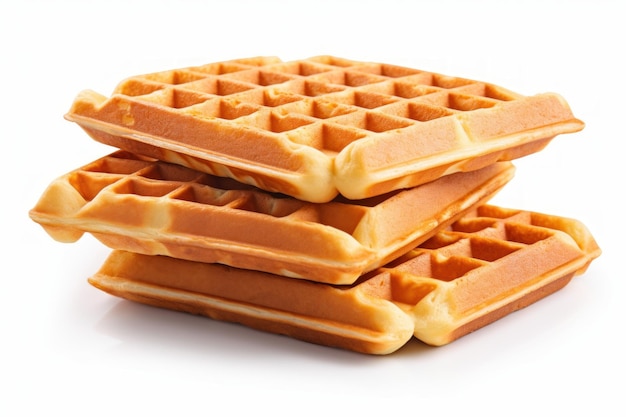 Baked belgian waffles Sugar food Generate Ai