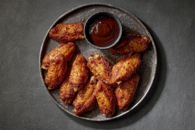 Photo baked crispy chicken wings