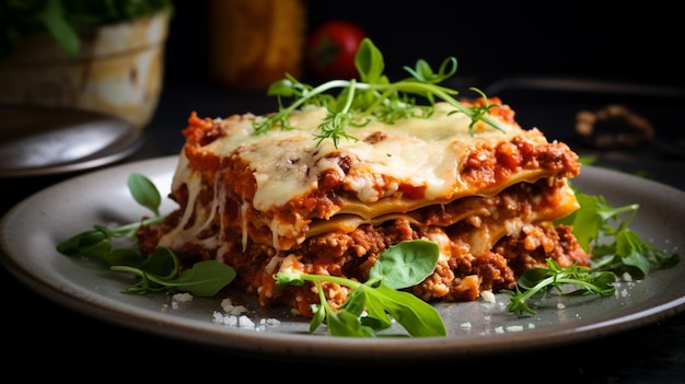 baked lasagna with gourmet italian bolognese sauce